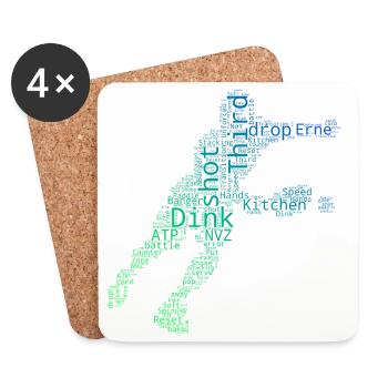 Pickleball players design for pickleball game fans - Coasters (set of 4) - white - Front