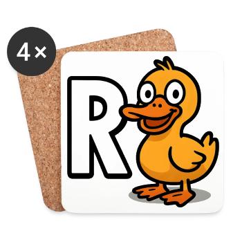 Pension Duck Retirement Pension Early Retirement Gift - Coasters (set of 4) - white - Front