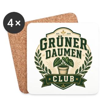 Grüner Daumen Club - Untersetzer (4er-Set) - Weiß - Vorne