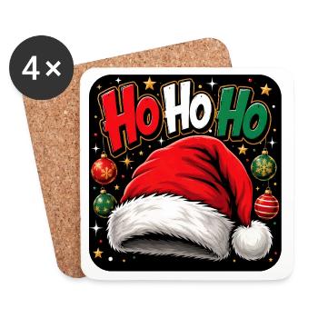 HoHoHo Santa Style - Coasters (set of 4) - white - Front