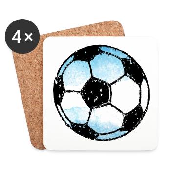 Football Argentina blue white - Design for fans - Coasters (set of 4) - white - Front
