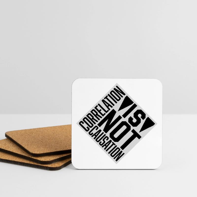 Correlation Is Not Causation Nerd Science Coasters (set of 4)