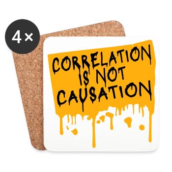Correlation Is Not Causation Nerd Wissenschaft - Untersetzer (4er-Set) - Weiß - Vorne