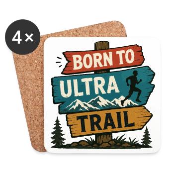 Born to Ultra Trail - Coasters (set of 4) - white - Front