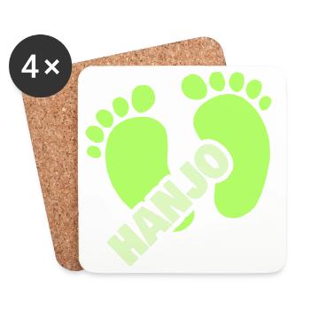 Cadeau pour Hanjo - Dessous de verre (lot de 4) - blanc - Devant