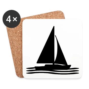 Voile - Dessous de verre (lot de 4) - blanc - Devant