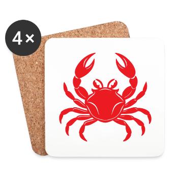 Crab - Coasters (set of 4) - white - Front