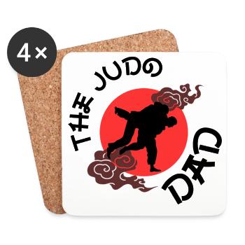 the Judo Dad - Dessous de verre (lot de 4) - blanc - Devant
