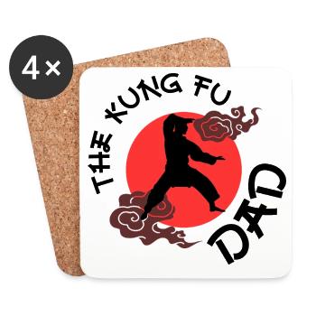 Der Kung-Fu-Vater - Untersetzer (4er-Set) - Weiß - Vorne