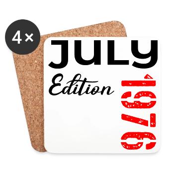 50th Birthday July 1976 - Coasters (set of 4) - white - Front