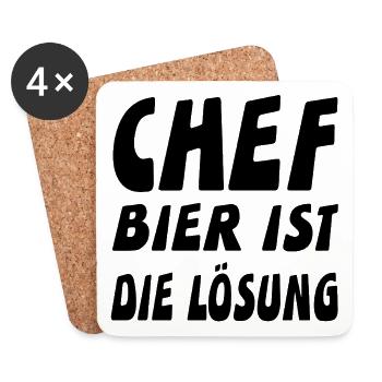 Chef - Untersetzer (4er-Set) - Weiß - Vorne