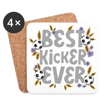 Meilleur botteur de tous les temps – Football - Dessous de verre (lot de 4) - blanc - Devant