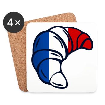 France Croissants - Coasters (set of 4) - white - Front