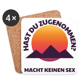 Männerabend macht keinen Sex – Lustiges Herren Ges - Untersetzer (4er-Set) - Weiß - Vorne