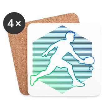 Pickleball athlete gift idea for the birthday - Coasters (set of 4) - white - Front