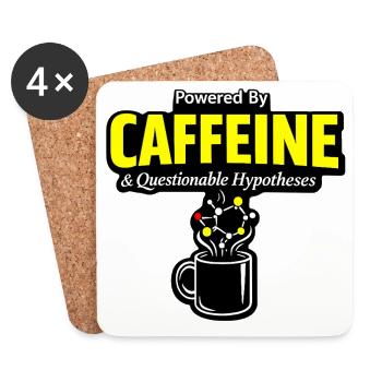 Coffee Chemistry: Caffeine Molecule Mug - Coasters (set of 4) - white - Front