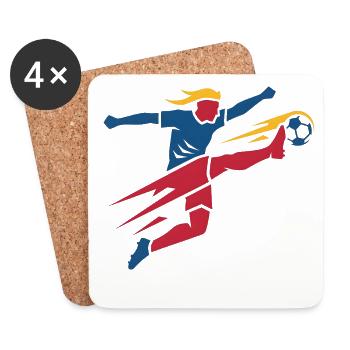 Tournoi sportif Epic Soccer Player Graphic 2026 - Dessous de verre (lot de 4) - blanc - Devant