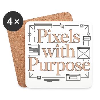 UX/UI Designer Pixels With Purpose Digital Design - Coasters (set of 4) - white - Front