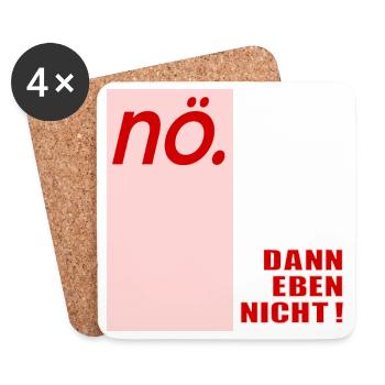 Ablehung Schnippisch Nein - Untersetzer (4er-Set) - Weiß - Vorne