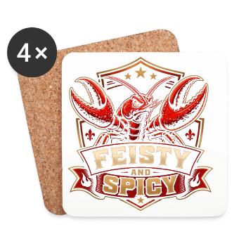 Nourriture épicée et épicée pour femmes - Dessous de verre (lot de 4) - blanc - Devant