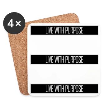 Vivre avec un but motivation sensée Mentalité dire - Dessous de verre (lot de 4) - blanc - Devant