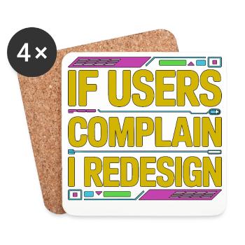 Designer UX/UI Si les utilisateurs se plaignent Designer de produit - Dessous de verre (lot de 4) - blanc - Devant