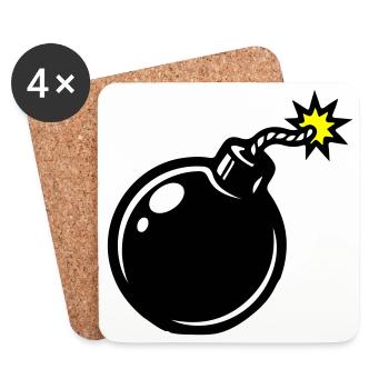 Bomb Comic - Dessous de verre (lot de 4) - blanc - Devant