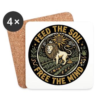Feed The Reggae Soil - Coasters (set of 4) - white - Front
