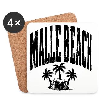 Malle 2026 Édition Fête de Malle Beach - Dessous de verre (lot de 4) - blanc - Devant