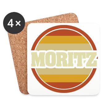 Gift for Moritz - Coasters (set of 4) - white - Front