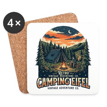 Eifel Hiking Nature Mountains Forest Landscape Eifel - Coasters (set of 4) - white - Front