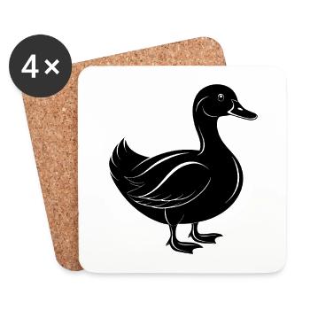 Duck - Coasters (set of 4) - white - Front