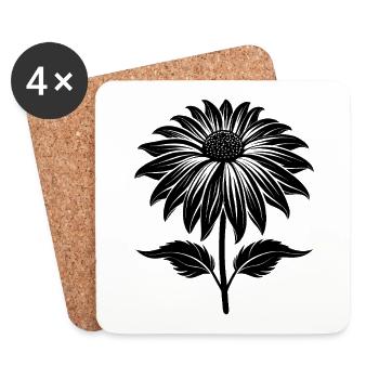 Echinacea - Coasters (set of 4) - white - Front
