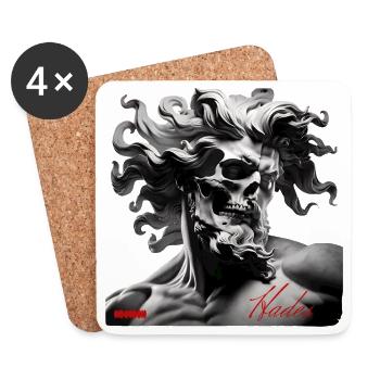 Hades Skull Myth Portrait - Coasters (set of 4) - white - Front