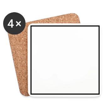 Carré Vide - Dessous de verre (lot de 4) - blanc - Devant
