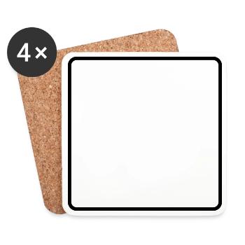 Cadre vide - Dessous de verre (lot de 4) - blanc - Devant