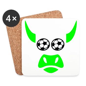 Football Grilled Meat - Coasters (set of 4) - white - Front