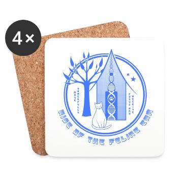 Rise of the Feline Era (for light backgrounds) - Coasters (set of 4) - white - Front
