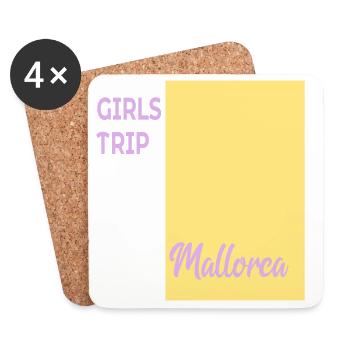 Girls Mallorca - Coasters (set of 4) - white - Front