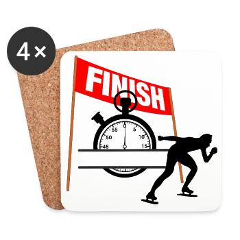 Skating Finish Time - Untersetzer (4er-Set) - Weiß - Vorne