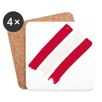 Österreich  - Untersetzer (4er-Set) - Weiß - Vorne