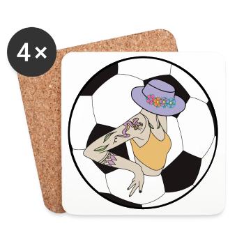 Soccer Girl - Coasters (set of 4) - white - Front