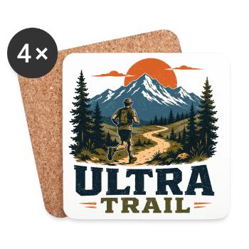 Trail Running - Ultra Trail - Coasters (set of 4) - white - Front
