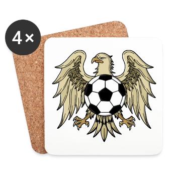 Germany Football Eagle German Pride Deutschland - Coasters (set of 4) - white - Front