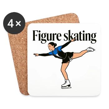 Figure skating - Coasters (set of 4) - white - Front