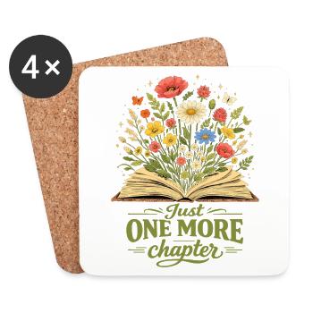 Encore un chapitre Livre de fleurs sauvages amour - Dessous de verre (lot de 4) - blanc - Devant