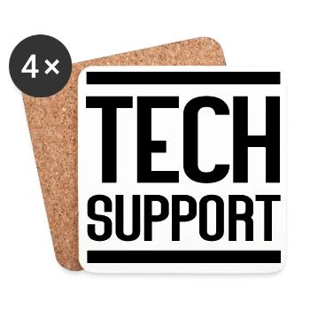 Technischer Support - Untersetzer (4er-Set) - Weiß - Vorne