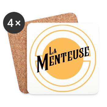 La Menteuse - Dessous de verre (lot de 4) - blanc - Devant
