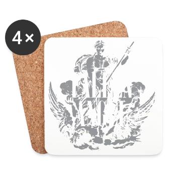 Design des Gefallenen Engels - Untersetzer (4er-Set) - Weiß - Vorne