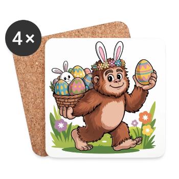 Frohe Ostern Süßer Osterhase Eiersuche Ostereier - Untersetzer (4er-Set) - Weiß - Vorne